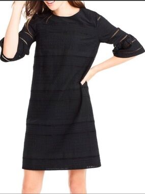 Jcrew Flutter Sleeves Eyelet Dress Tie Back 00 Lined